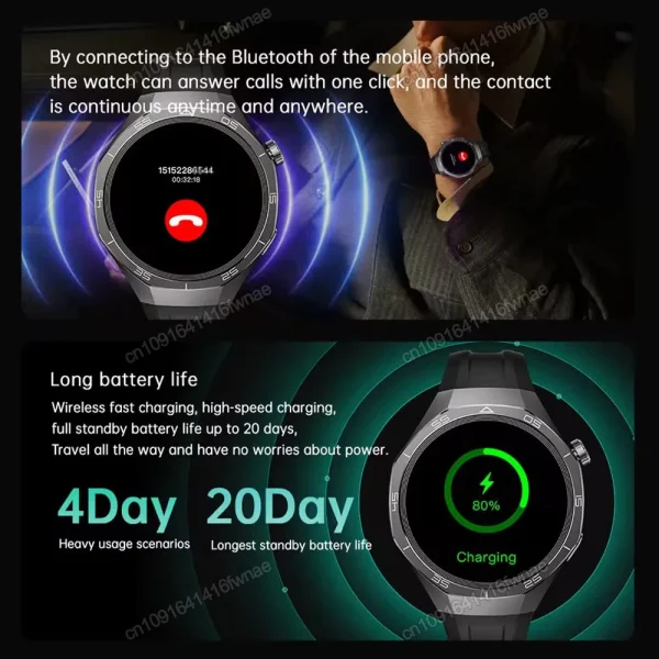 Watch 5 Pro GPS NFC Smart Watch Men HD AMOLED Screen Heart rate Bluetooth Calls IP68 Waterproof Man Fitness Smartwatch 2025 New