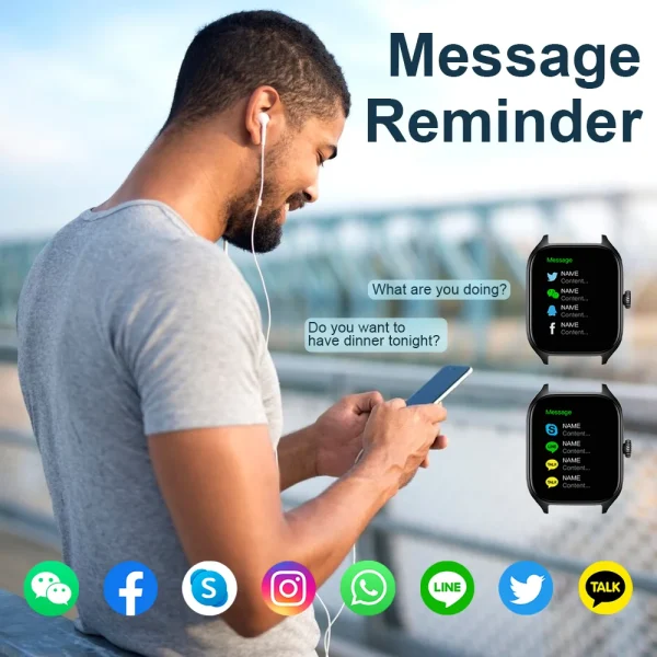 LAXASFIT H9 Smart Watch Dialing Answering Calls Exercise Tracking Heart Rate Sleep Monitor Bluetooth Smartwatch Man Woman Gift