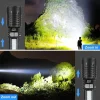 High Power LED Flashlight Powerful TYPE-C Rechargeable COB Flashlight With Side Light Torch For Outdoor Camping Hiking