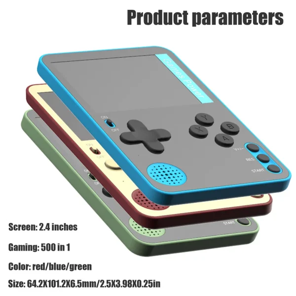 kf-S67348d243bc4456c81b8d6df2cfcdecbM Handheld Game Console 500 Classic Games LCD Portable Retro Video Mini Game Console Rechargeable Great Gift for Kids and Adults