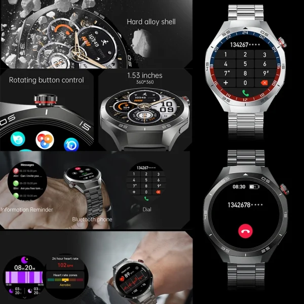 2025 NEW Watch GT5 PRO Smartwatch GPS Motion Trajectory HD Screen Bluetooth Call NFC Men Smart Watch Outdoor Sport Watches Men