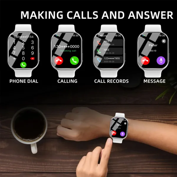 2025 New Answer Call Sport Fitness Smart Watch Tracker Custom Dial Smartwatch Men Women Gift For Any Phone PK IWO 27 X8 T500
