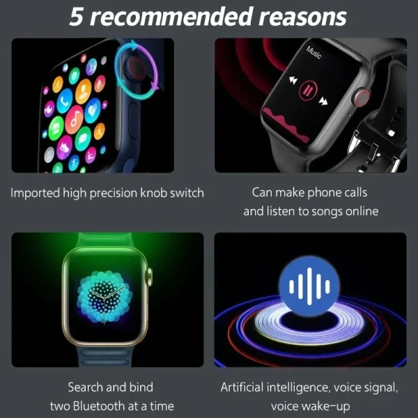 2025 New Answer Call Sport Fitness Smart Watch Tracker Custom Dial Smartwatch Men Women Gift For Any Phone PK IWO 27 X8 T500