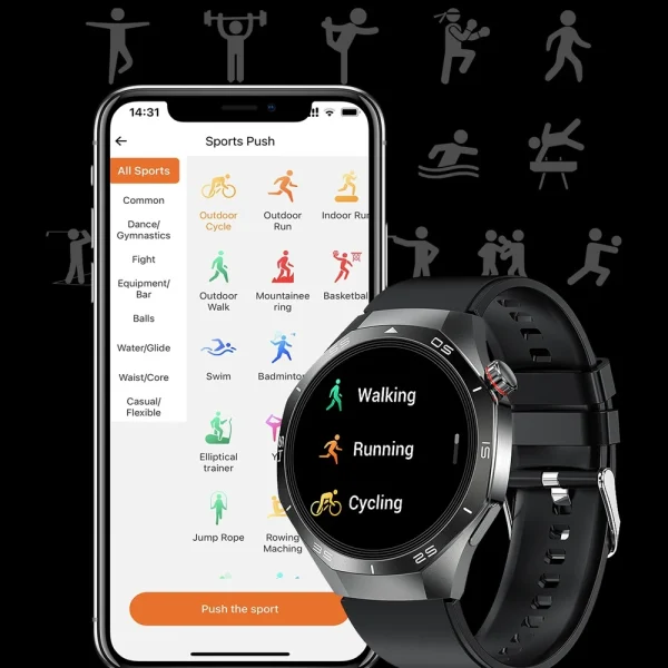 2025 NEW Watch GT5 PRO Smartwatch GPS Motion Trajectory HD Screen Bluetooth Call NFC Men Smart Watch Outdoor Sport Watches Men