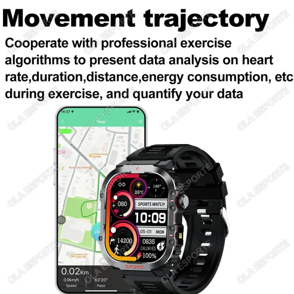 kf-Sb1bd6c476b2b4e01b07633ded2e355a70 New in GPS Smart Watch For Men Wome Military Amoled Flashlight Waterproof Outdoor Sport Bluetooth Call Smartwatch Smart Band