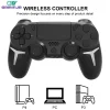 GAMINJA 6-axis Gyroscope Dual Vibration With touch pad Wireless Gamepad Bluetooth Controller For PS4 PS3 Console Computer PC