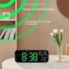 Digital Alarm Clock Temperature and Date Week Display Night Mode Table Clock Voice Control 12/24H Electronic LED Alarm Clocks