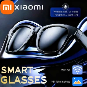 Xiaomi 4K AI Smart Glasses Multifunctional Camera Bluetooth Call Voice Assistant Music Player Translate Photochromic HD Glasses
